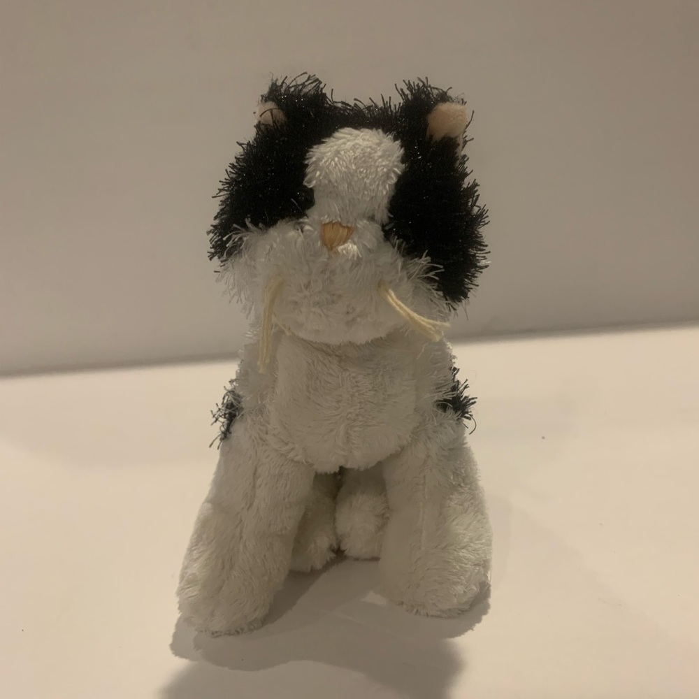 Ganz Webkinz Lil' Kinz Black & White Cat Kitty Plush Stuff Animal Toy